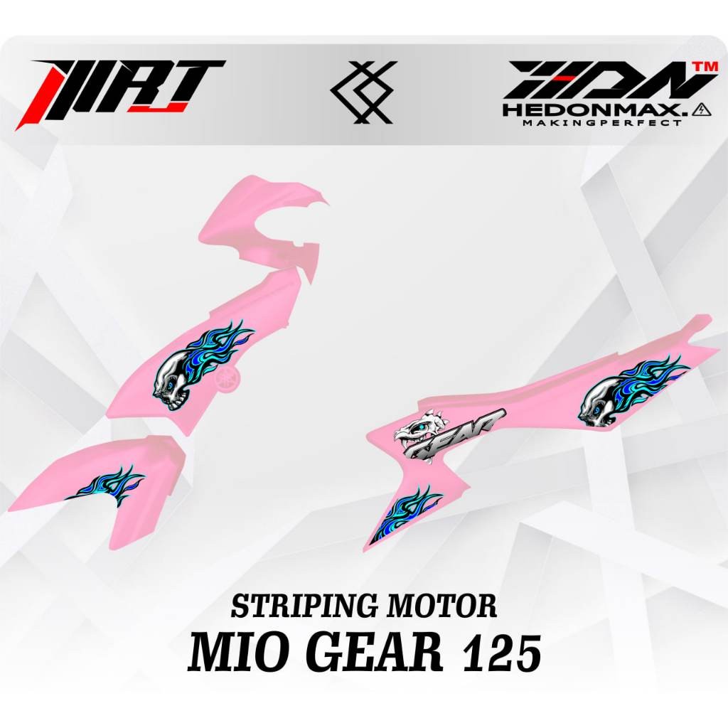 Striping Mio Gear - Striping Mio Gear Tengkorak api