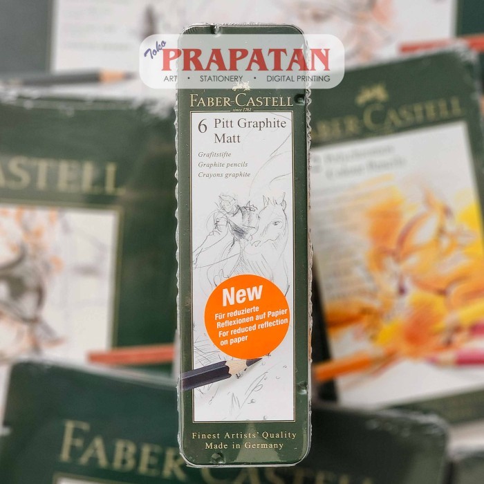 

Faber Castell Pitt Graphite Matt Pencils Tin Set | Pensil Gambar | Finest Artist Quality - 6C 115207