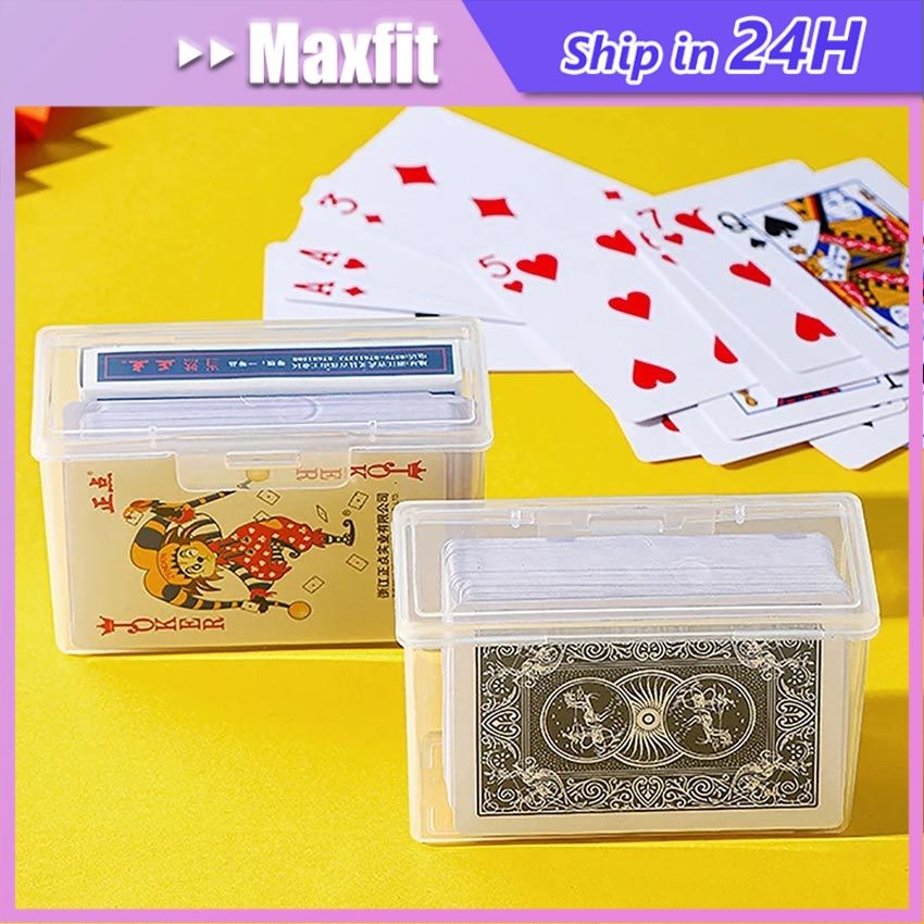Kotak Penyimpanan Kartu Poker / Kotak Plastik Kartu Remi Playing Cards Plastic Case Kartu ID Storage