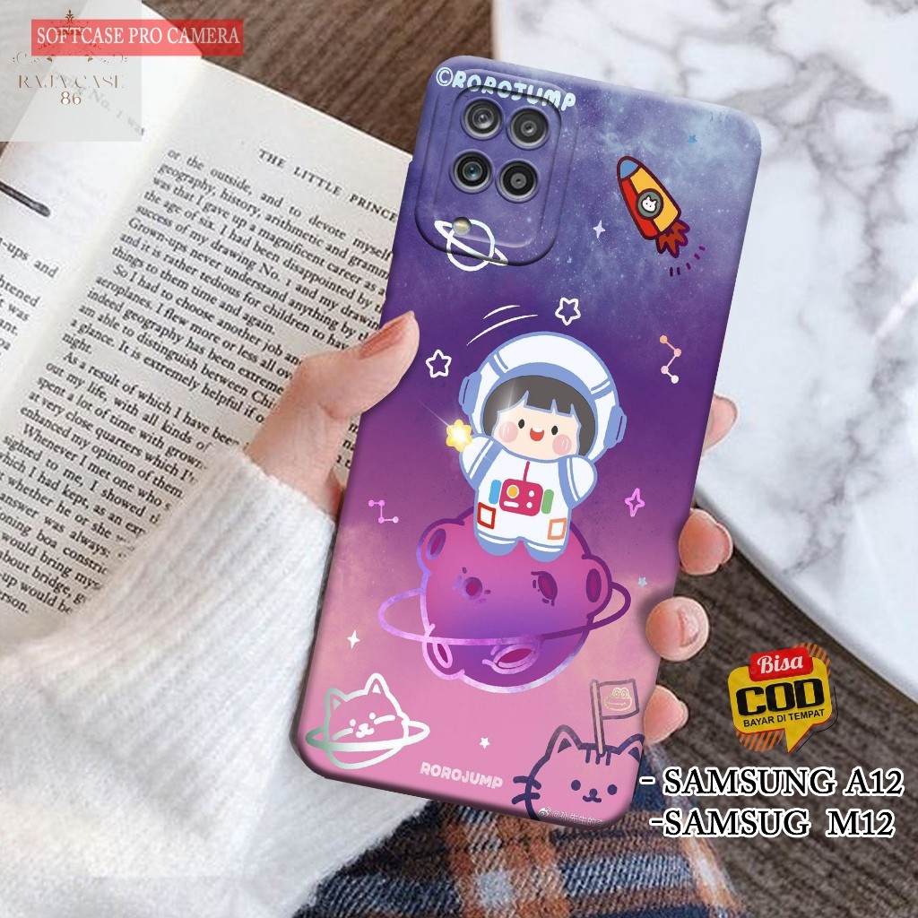 Case Samsung Galaxy A12 / Samsung M12 - Rajacase - Casing Hp Samsung A12 / M12 - Motif case Cartoon 