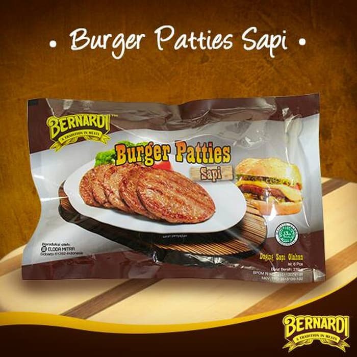 

Bernardi Burger Patties Sapi 270 Gram Isi 6