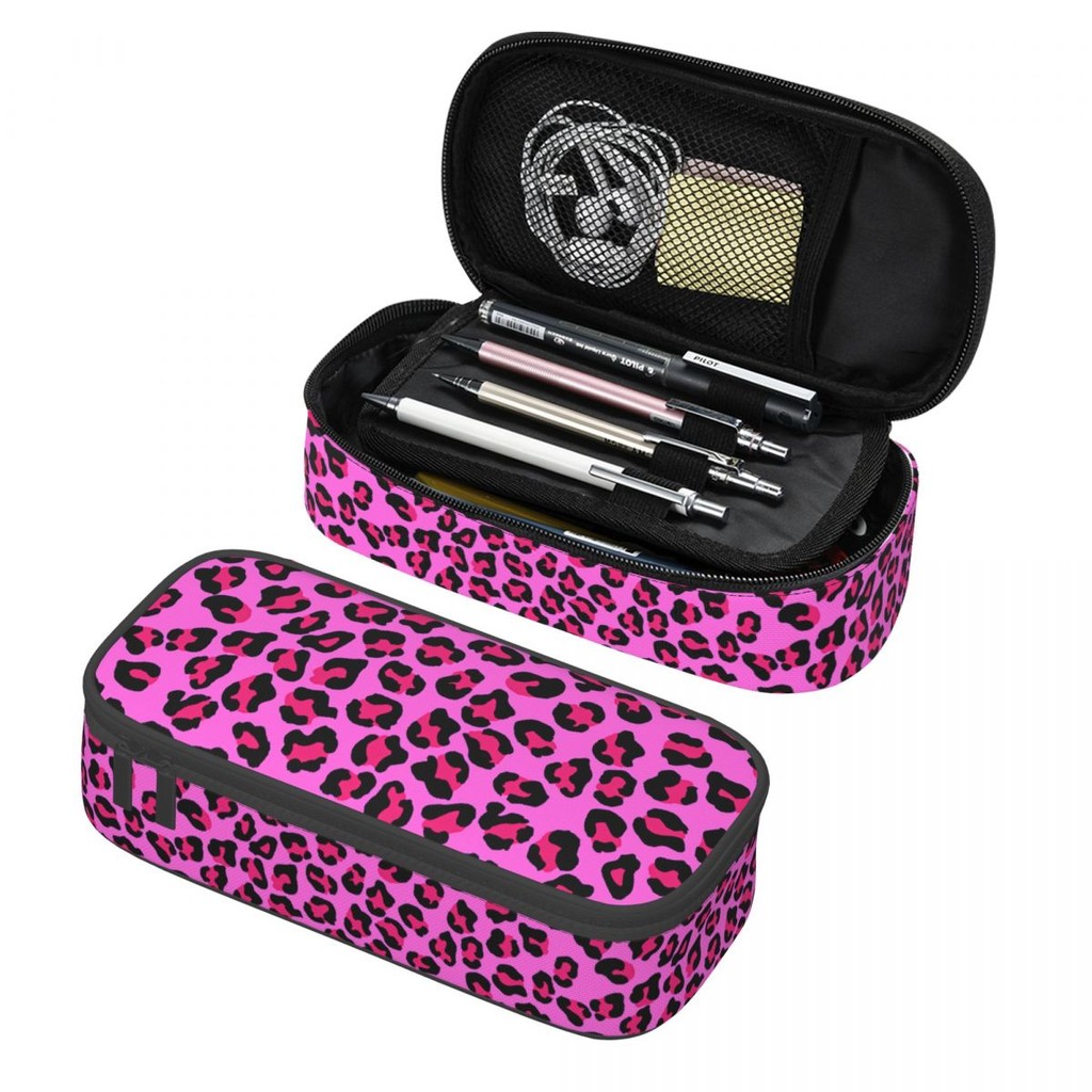 

Customized Leopard Cheetah Seamless Pattern Pencil Case for Large Capacity Animal Skin Print Spots Pen Box Bag Stationery
