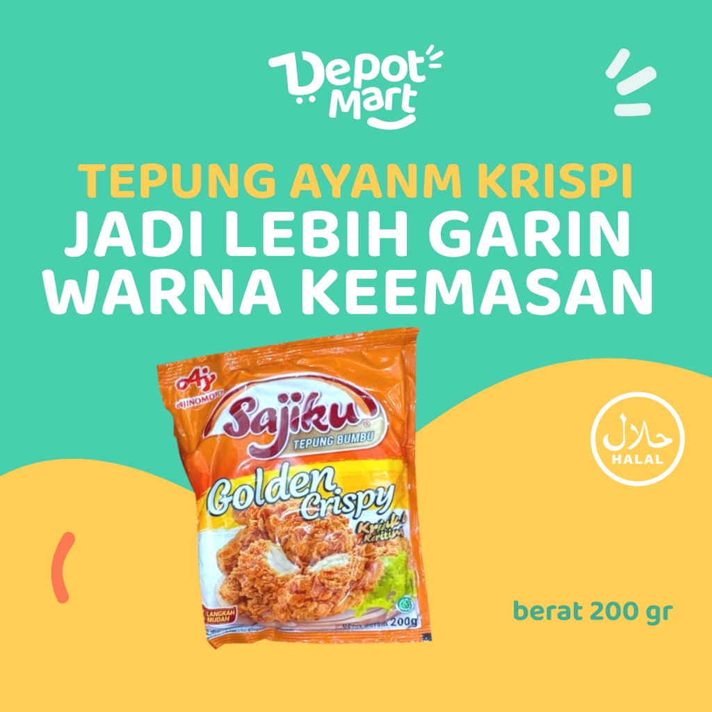 

Tepung Bumbu Sajiku 200GR Ayam Krispy Golden Crispy