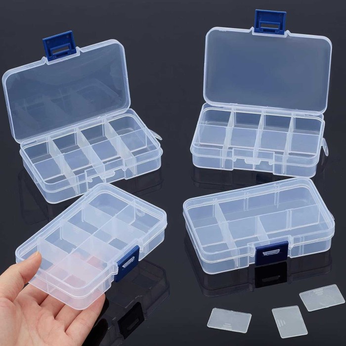 

SPCR Kotak Perhiasan Aksesoris Plastic Storage Jewelry Box 8 Grid PJOF3Z