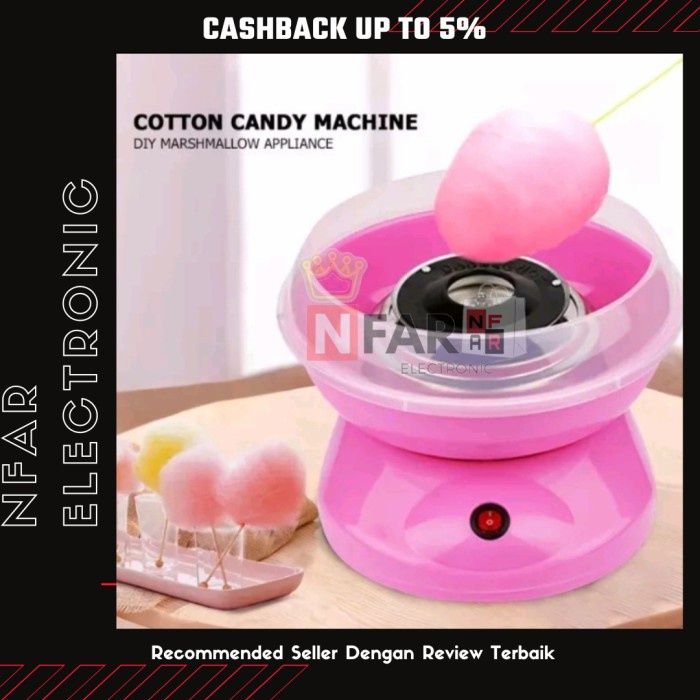 Mesin Gulali Cotton Candy Mini Alat Pembuat Gulali Permen Kapas Floss