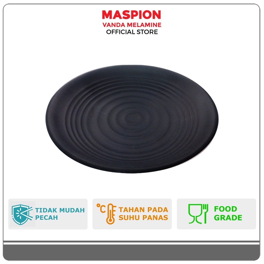 Maspion Vanda Melamin Piring Bulat Tembikar 10 Inch