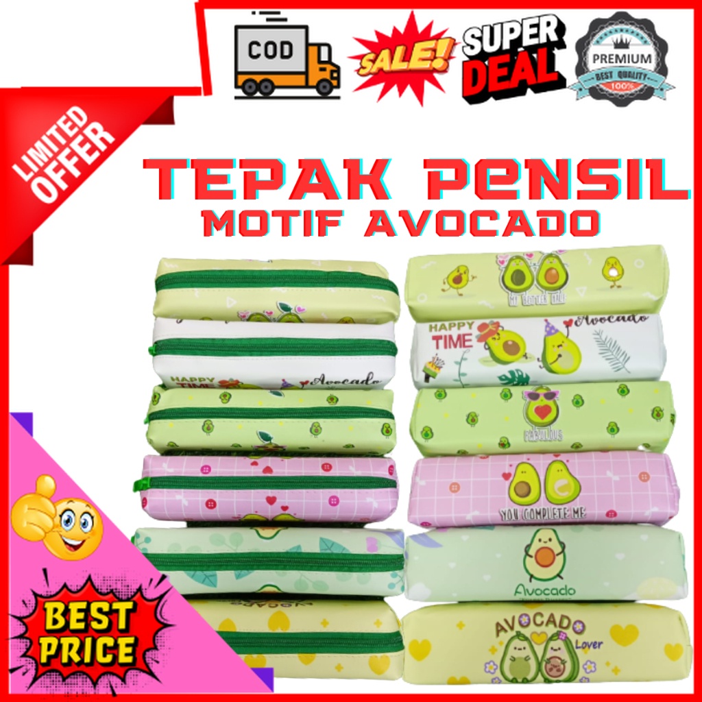 

Perlengkapan Sekolah Kotak Pensil Anti Air Motif Avocado Lucu / Tas Pensil Tempat Pensil dan Alat Tulis / Tempat Stationery Organizer