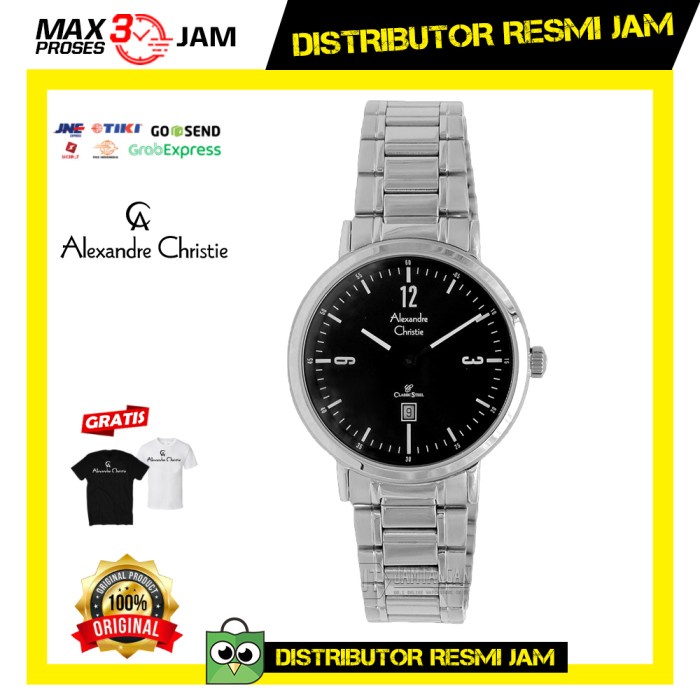 ALEXANDRE CHRISTIE ac8499LD ac8499 ac 8499 SILVER hitam GARANSI RESMI