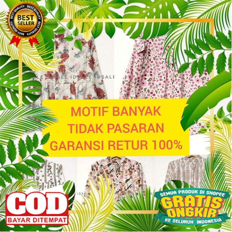 BAJU WANITA STYLYSH KEKINIAN TERMURAH /PROMO SEBELUM HARGA NORMAL Blouse wanita motif bunga lengan p