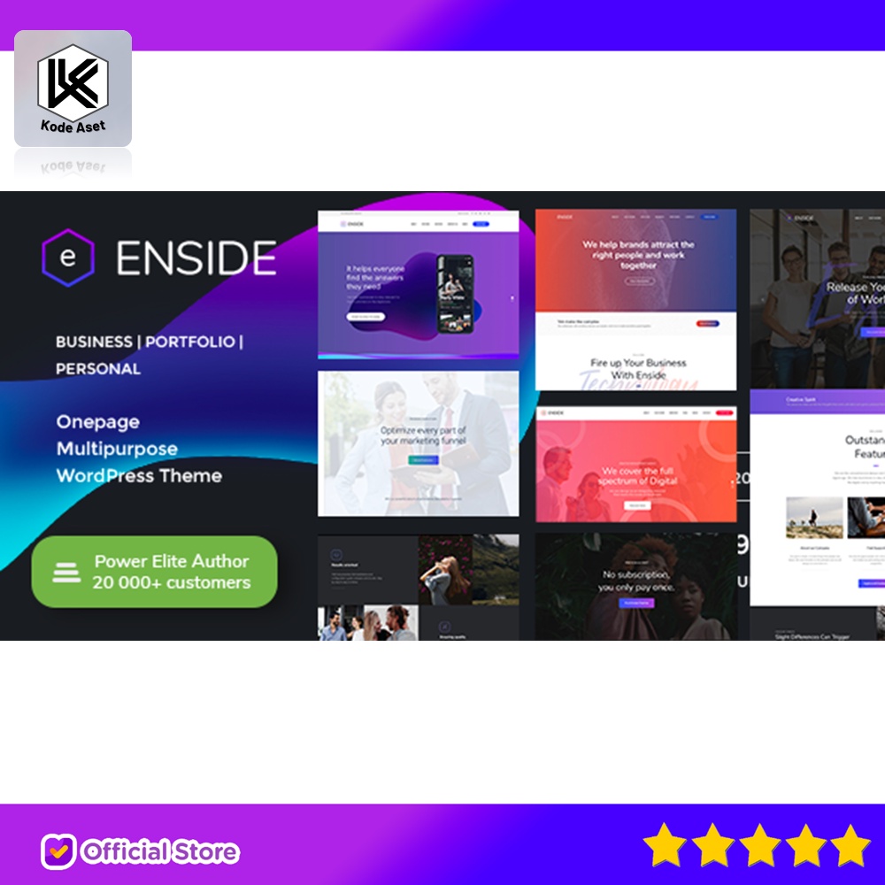 ONE PAGE LANDING PAGE WORDPRESS THEME BY KODEASET