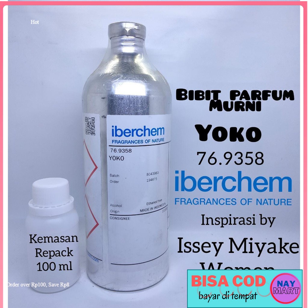 PARFUM YOKO BIBIT PARFUM MURNI 100 ML. BY IBERCHEM INSPIRASI ISSEY MIYAKE LADY PARFUME MURAH