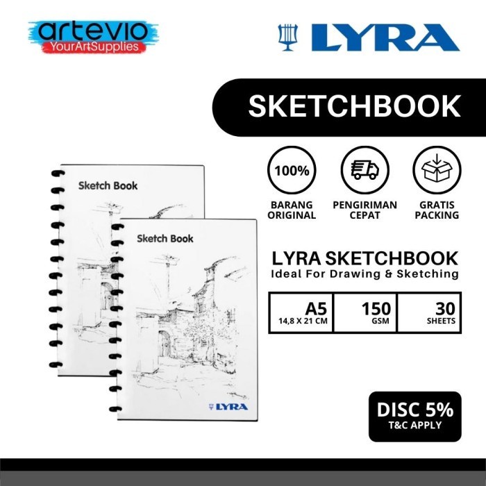 

[New] Buku Sketsa / Sketch Book Lyra / Lyra Sketch Book A5 30 Sheets