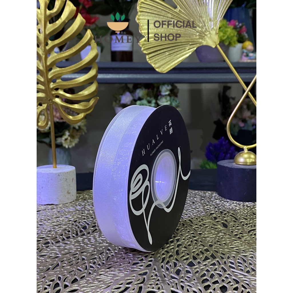 

HOMEY - PTA7 EQUAL Pita Satin Roll Motif Setangan Satin dan Transparan Modern Pita Kado 2.5cm/Pita Dekorasi Buket