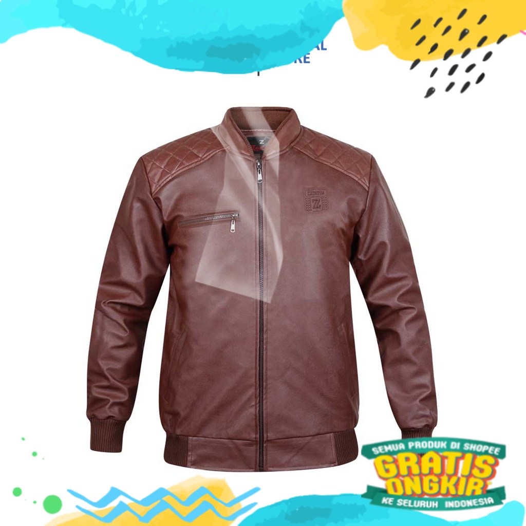 Zeintin - Jaket Kulit Sintetis Couple Terbaru Jaket Rider Tampil Elegant Zeintin HG/ Hangat sage
