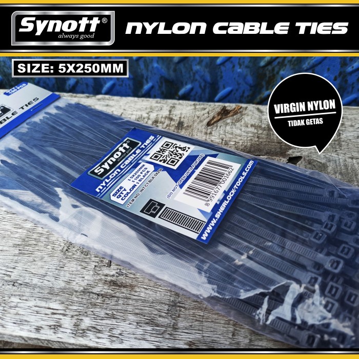 

Kabel Tis 250 mm X 5 mm Cable Ties HITAM isi 100pcs