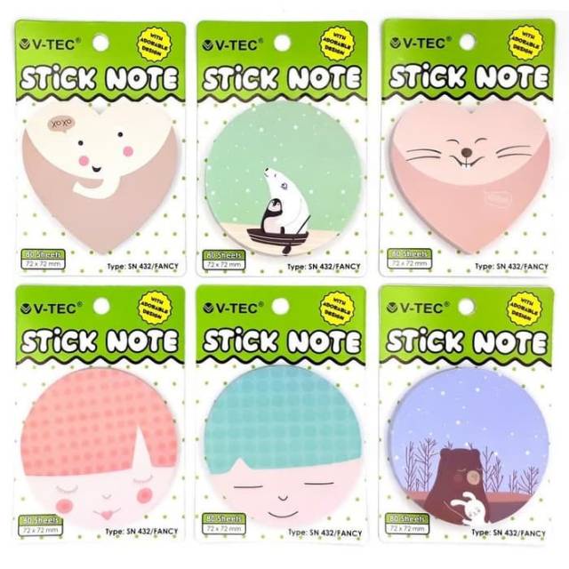 

Stick Note Fancy V-TEC Fancy 72x72mm (80 lbr)