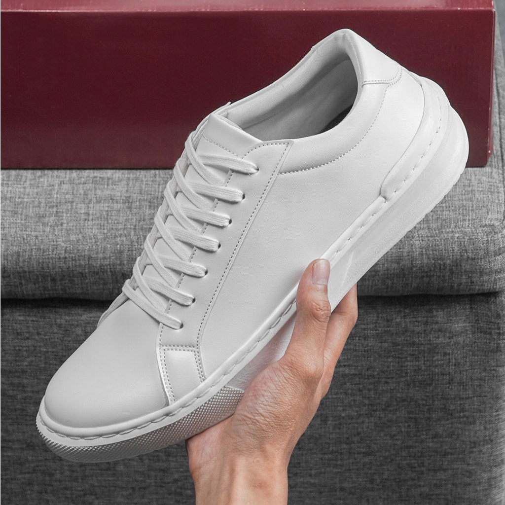 DEO FULL WHITE Sepatu Sneakers Pria Casual Shoes Cowok Sneaker Putih Naz Ori