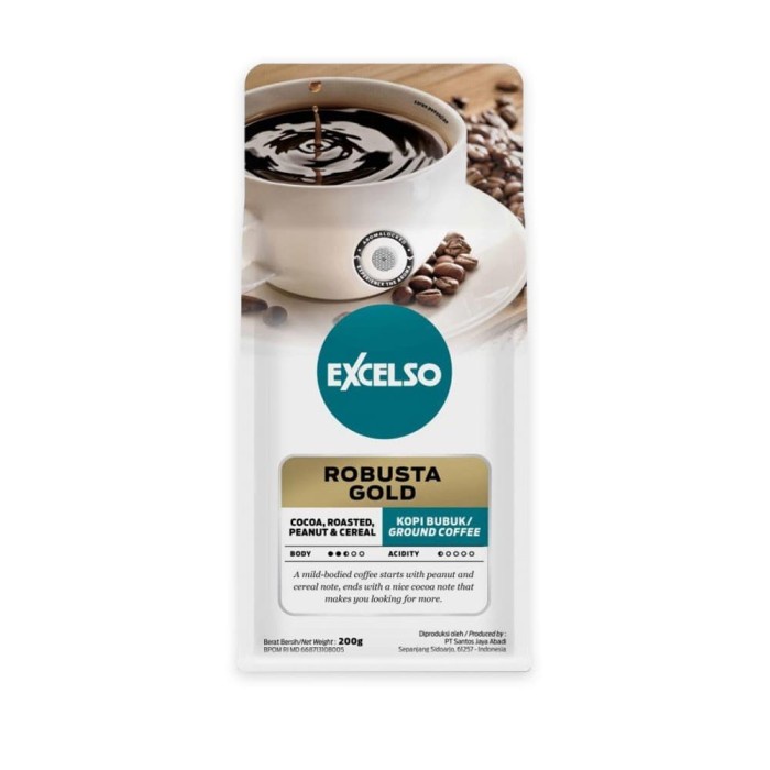 

✨PROMO✨ -Excelso Kopi Robusta Gold Bubuk 200G
