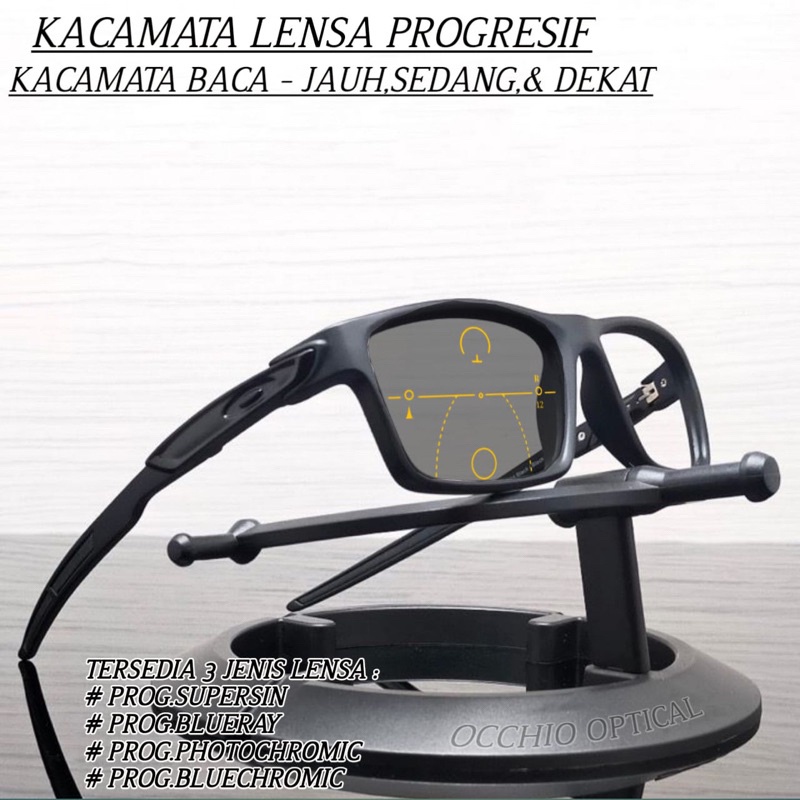 Mode Kacamata Sporty Progresif Photochromic Pria | Kacamata Baca dan Jalan | Kacamata Baca Sporty Mo