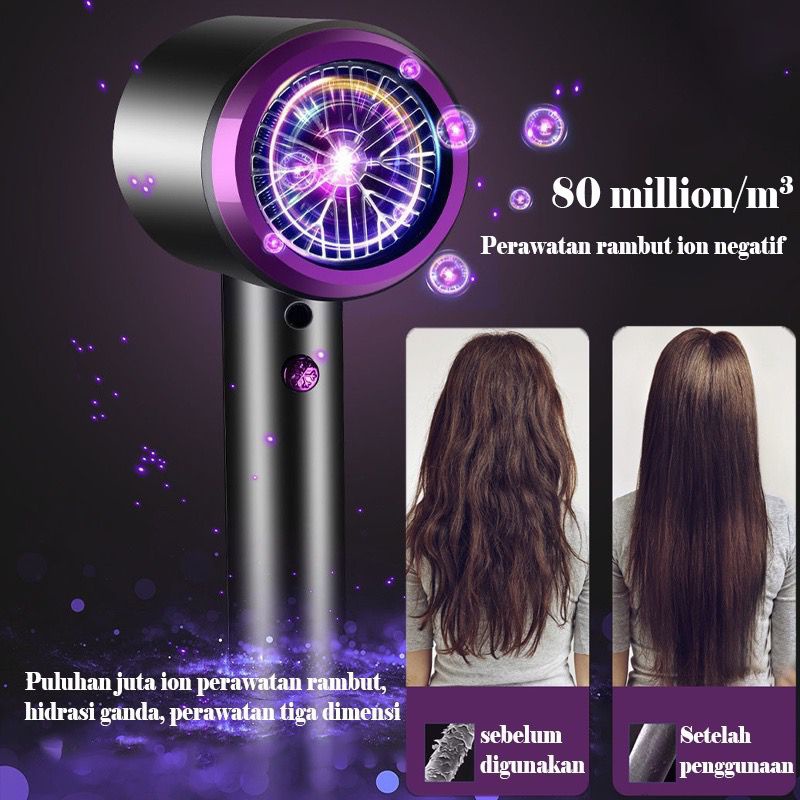 (Pplus ) Hair Dryer Professional Hot &amp; Cold Pengering Rambut Panas &amp; Dingin 300W -800W  3 Tingkat Suhu Portable Cepat Kering