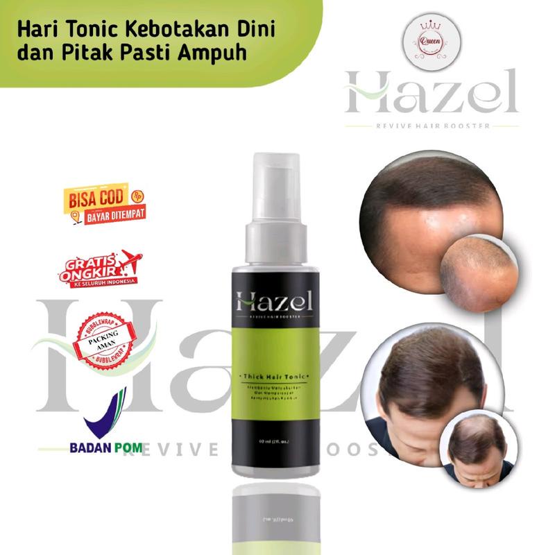 Penumbuh Rambut Botak | Merangsang pertumbuhan Rambut | Hazel Hair Tonic - 60ML Minyak Oil Herbal