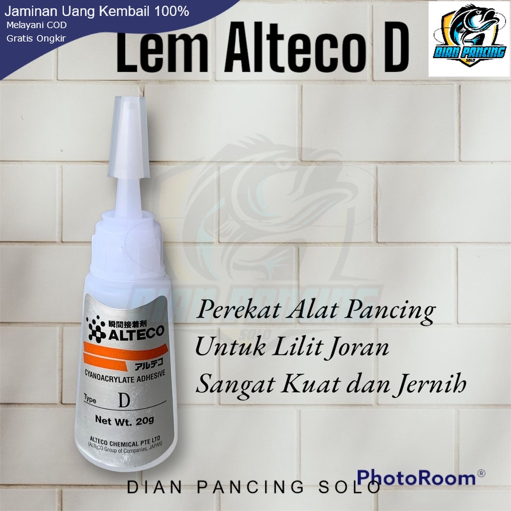 

Alteco Lem D perekat alat pancing joran dan tegek