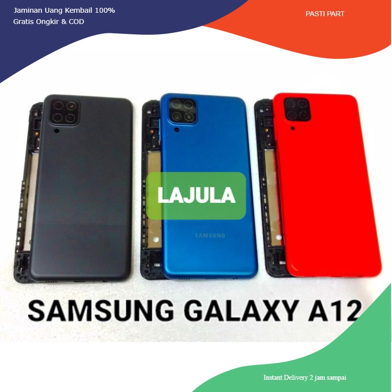 kesing housing casing full set samsung a12 freme + backdoor original
