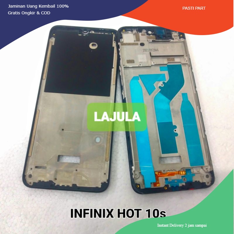 frame lcd tatakan lcd tulang tengah infinix hot 10s original