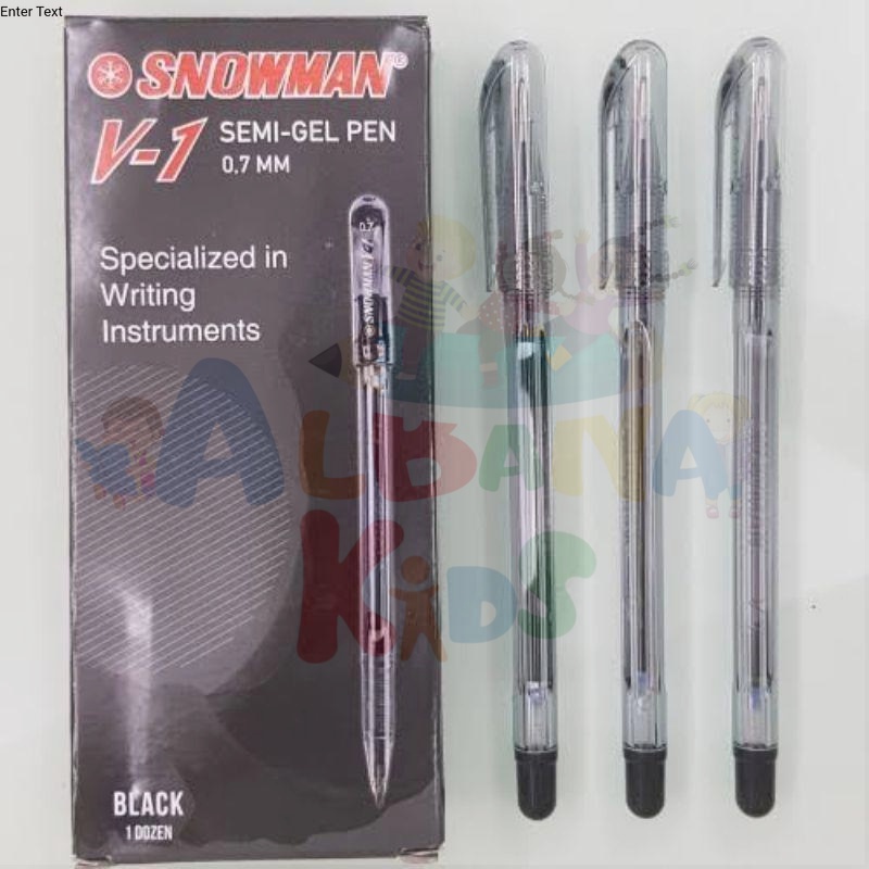 

1 Box 12pcs PULPEN SNOWMAN WARNA HITAM / PULPEN MURAH BERKUALITAS