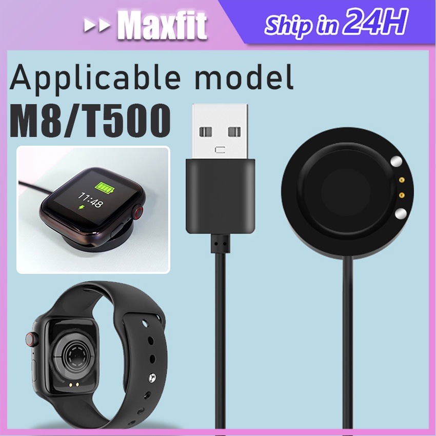 Kabel Charger Smartwatch Hiwatch T500+ / Series 7 2 Pin Charger Smart Watch Series 7 Dock Charger Ja