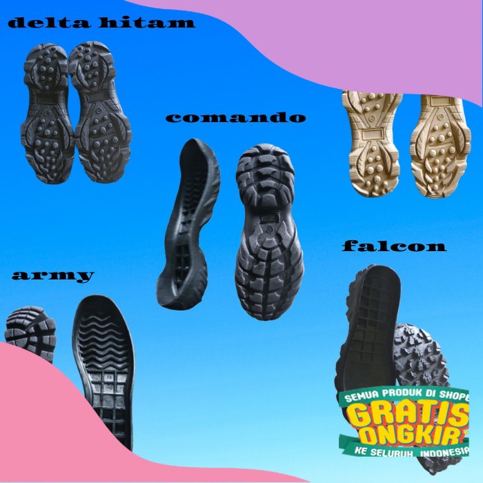 sol karet sepatu safety.sol karet.sol sepatu safety.untuk pdl.king.chettah.gunung.treking./ ungu bir