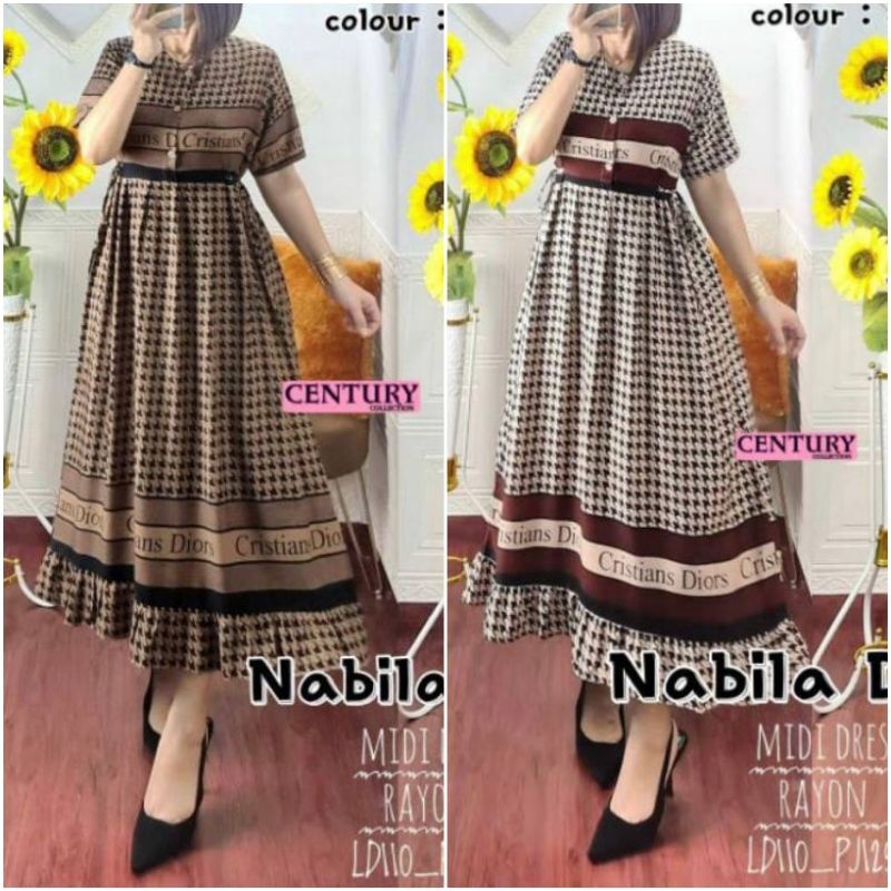 CS - MIDI DRESS DIOR GUCI RAYON ARMOR DASTER BUSUI WANITA META VIRAL 2022 PREMIUM LEOPARD HOME DIORA