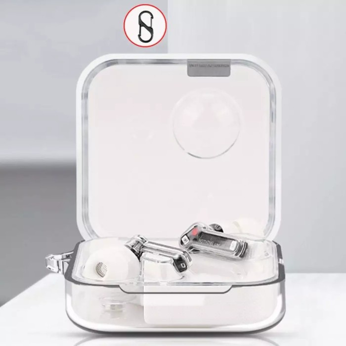 NEW ARRIVAL Case Casing Silicon Protective Nothing Ear 1 + Carabiner - transparant