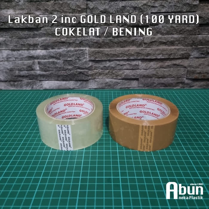

Lakban Bening / Cokelat GoldLand 100 Yard (2in)