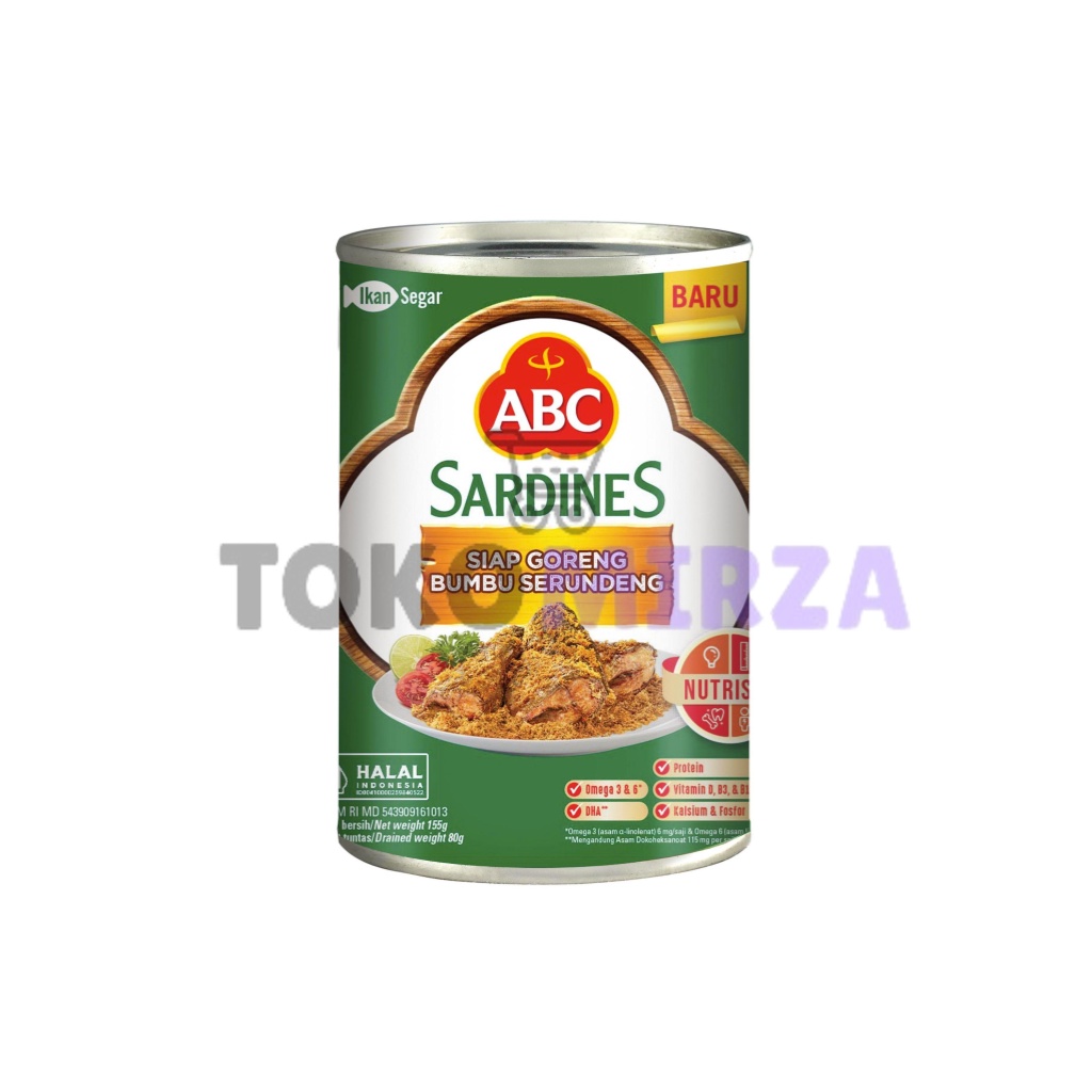 

ABC Sarden Siap Goreng Bumbu Serundeng 155 g ( 1 KARTON )