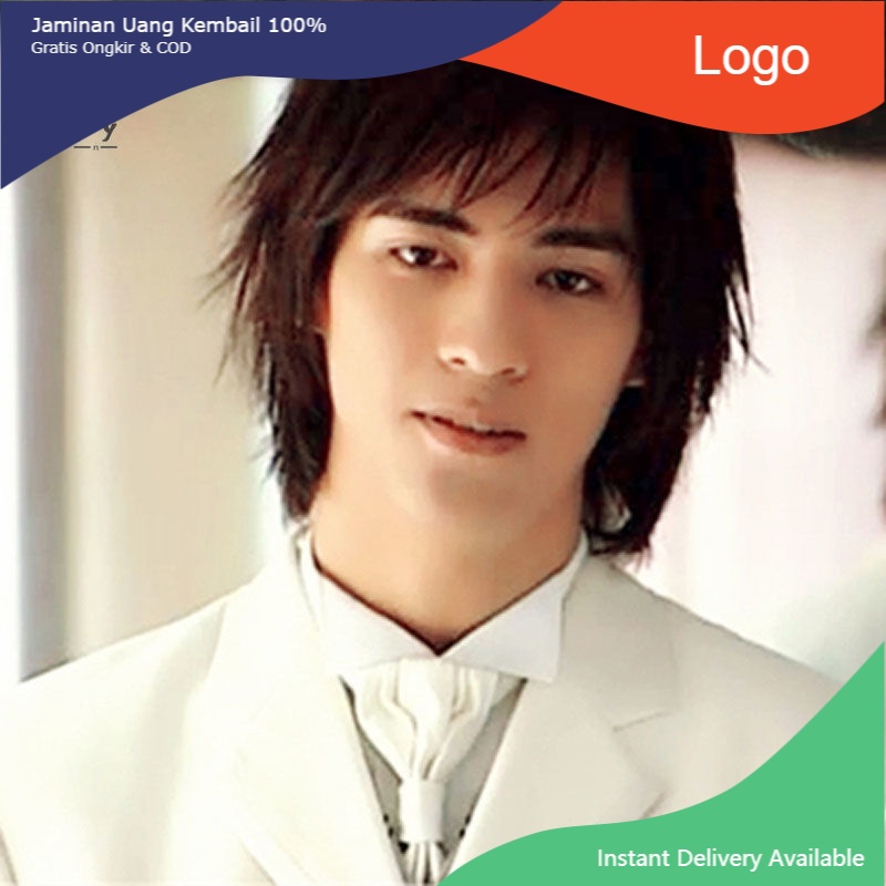 【Free shipping】 wig rambut pria wig mullet pria wig pria wig pria rambut asli wik rambut pria keren 