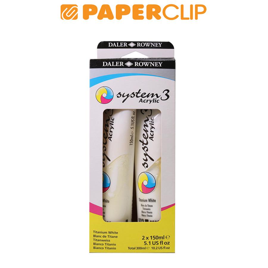 

ACRYLIC COLOR DALER ROWNEY SYSTEM3 TITANIUM WHITE SET 2X150ML 129100102