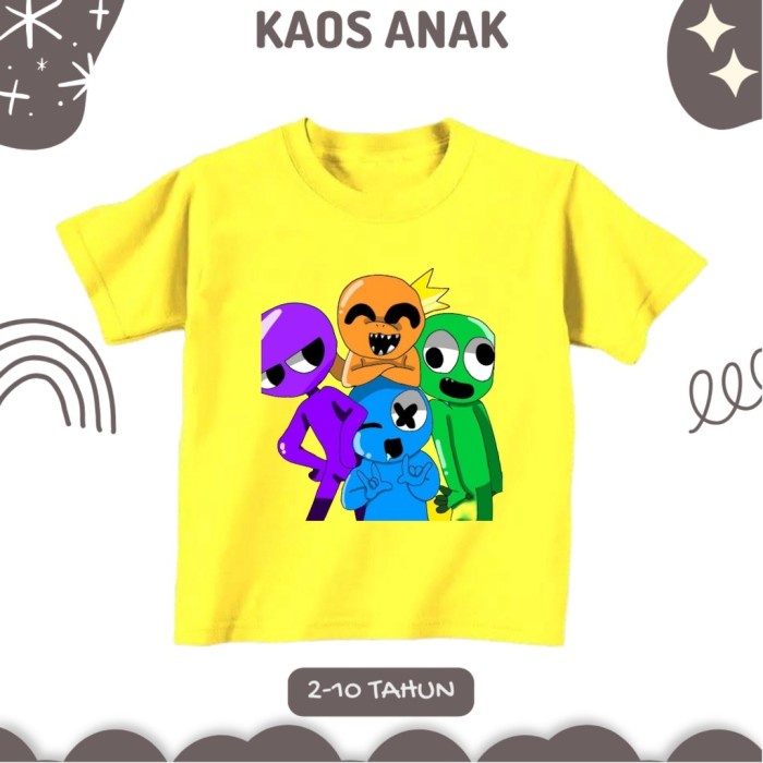Baju Kaos Atasan Distro Anak Laki Laki Perempuan 2 3 4 5 6 789 Tahun 5