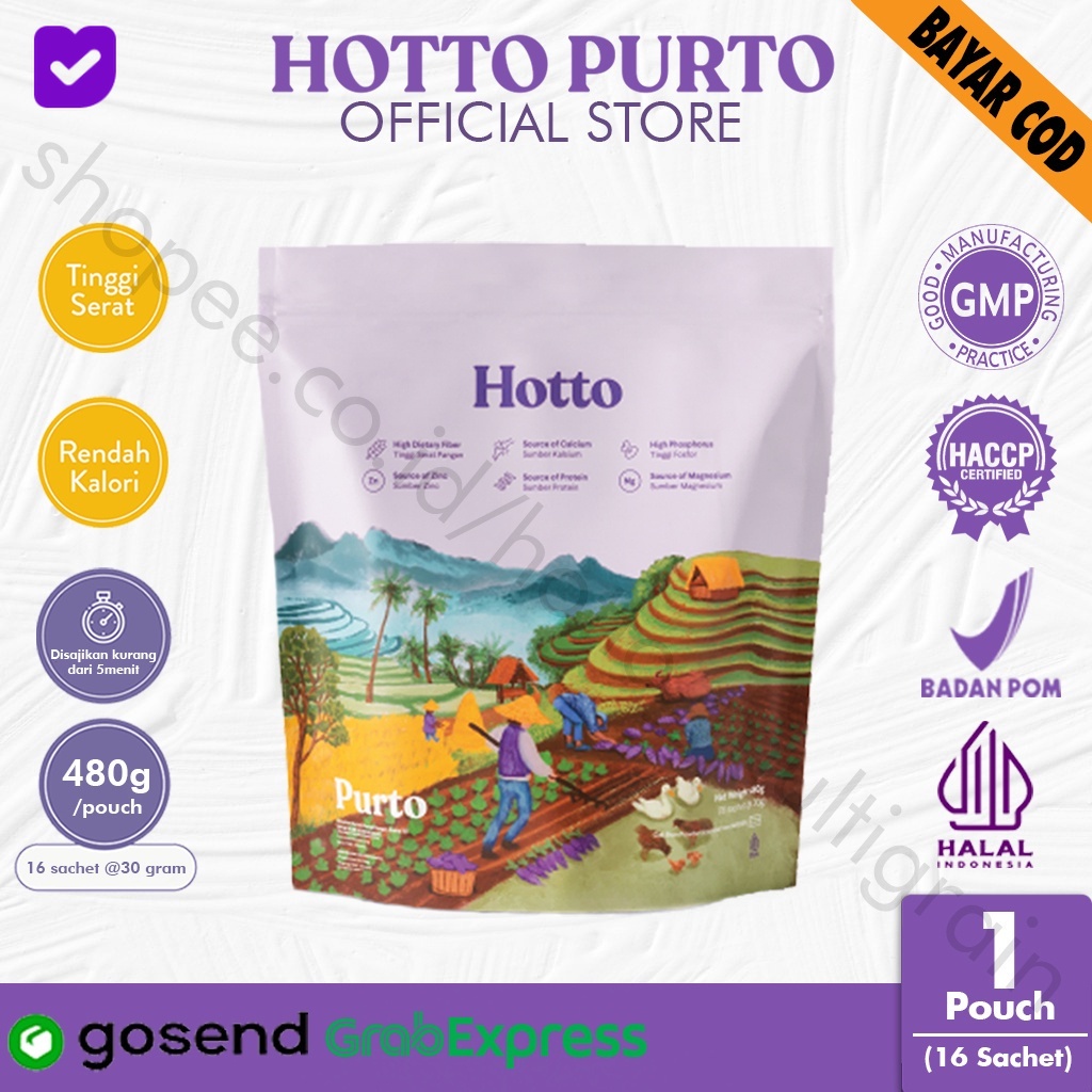 

PROMO!!! Hotto Purto Superfood Multigrain Pouch 16 sachet sehat diet Sereal kartika2411 jakarta