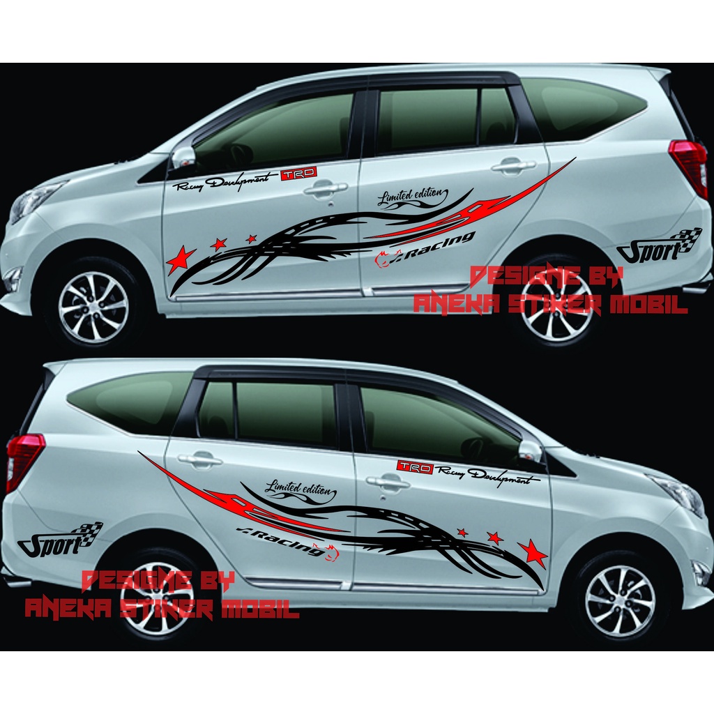 stiker mobil stiker cutting mobil sigra putih terbaru keren