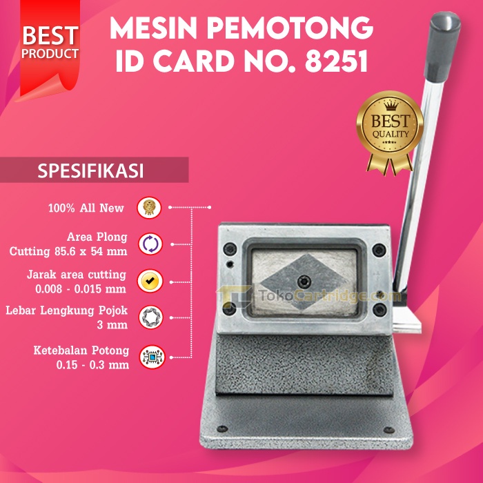 

MESIN PLONG ID CARD/PUNCH ID CARD/PVC DIE CUTTER No. 8251 MESIN PEMOTONG KERTAS ID CARD NEW