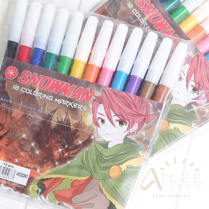 

SPIDOL SNOWMAN 12 WARNA / PW-12A / SPIDOL KECIL WARNA WARNI