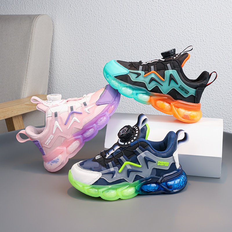Sepatu Sneaker Anak Sporty Basket Tali Putar Import Shoes Jordano Air