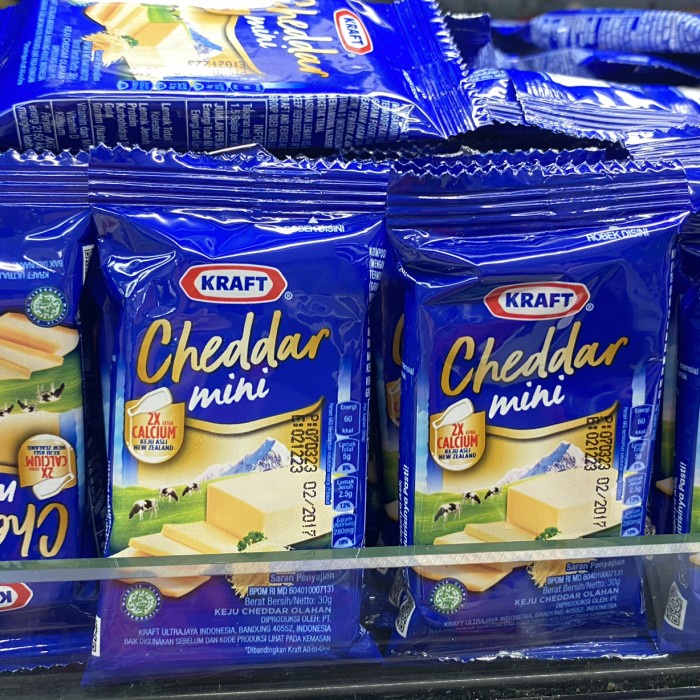 

Kraft Keju Cheddar Mini | Keju Cheddar Mini 30 Grm | Pack