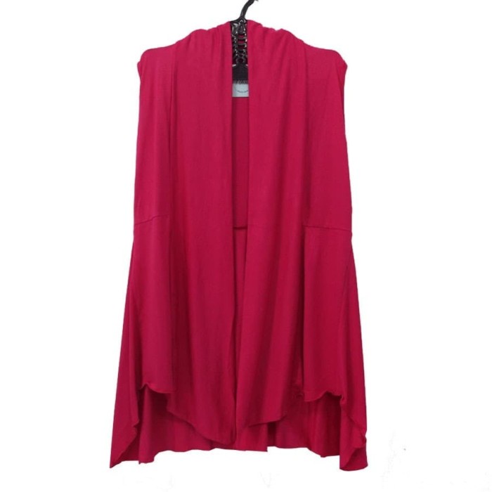 best -Rompi Cardigan Wanita Saskia, Kardigan tanpa lengan, Outer Muslimah - Navy