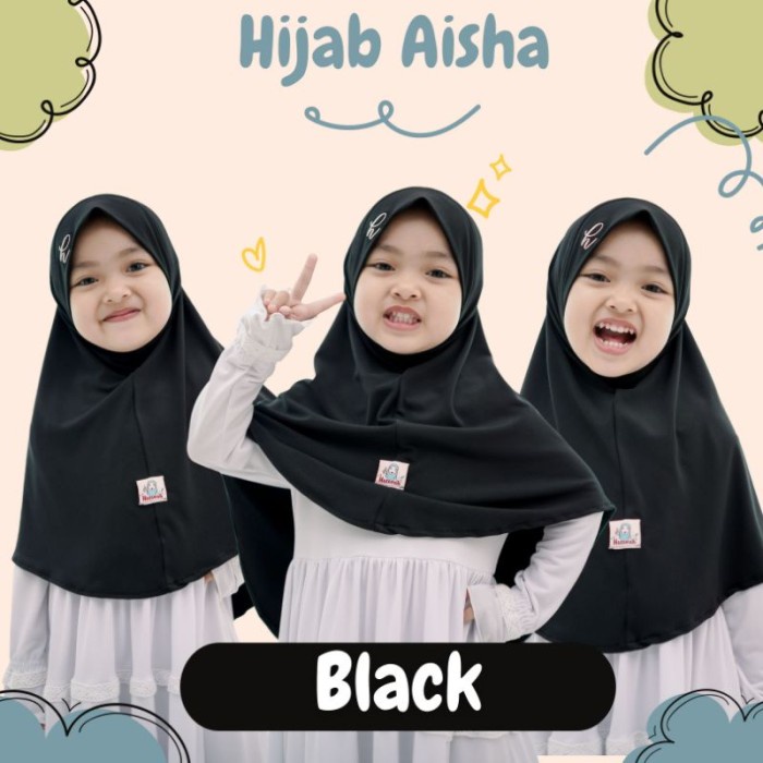 best -Jilbab anak aisha hijab syar'i jersey premium original hasanah - Mustard, XS