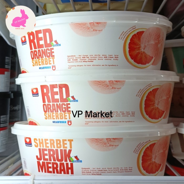 

Diamond Ice Cream Red Orange 700ml | Es Krim Jeruk Merah