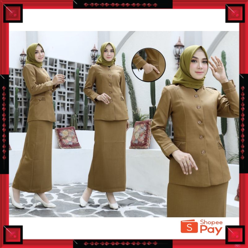 12.12 SERAGAM SALE / SERAGAM PNS PEMDA ROK SPAN ELPONTE  903 FREE HIJAB