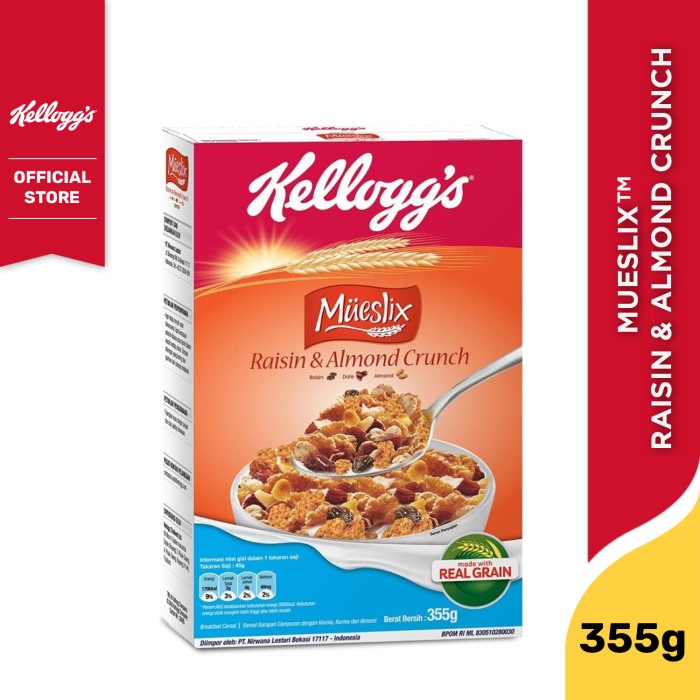 

DH7 Kelloggs Mueslix Raisin & Almond Sereal 355g