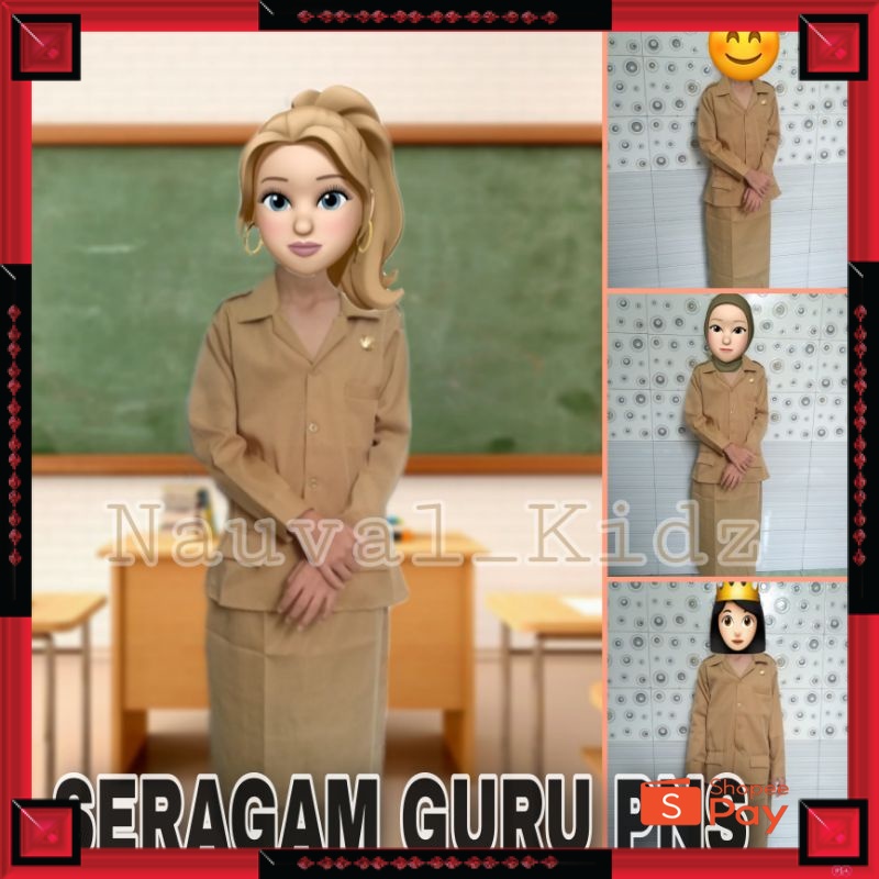12.12 SERAGAM SALE / Baju Seragam Profesi GURU/Baju ASN /baju PNS Anak